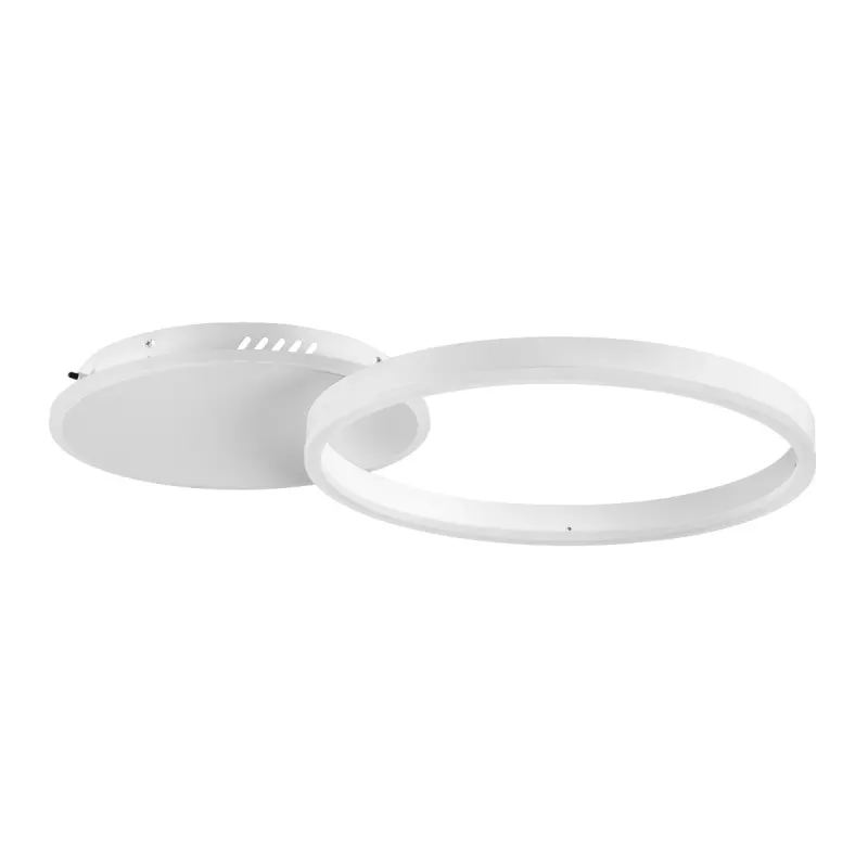 kelvo® VENOM KLV-101-0182 Φωτιστικό Οροφής LED 45W 4500lm 360° AC 220-240V IP20 Ρυθμιζόμενο Λευκό CCT με Χειριστήριο από 2700K έως 6000K Dimmable - Lumileds SMD Chip - Λευκό Ματ - Μ60 x Π40 x Υ7.5cm - 3 Χρόνια Εγγύηση