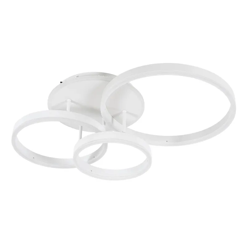 kelvo® VENOM KLV-101-0185 Φωτιστικό Οροφής LED 100W 10000lm 360° AC 220-240V IP20 Ρυθμιζόμενο Λευκό CCT με Χειριστήριο από 2700K έως 6000K Dimmable - Lumileds SMD Chip - Λευκό Ματ - Μ70 x Π40 x Υ16cm - 3 Χρόνια Εγγύηση
