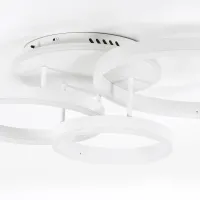 kelvo® VENOM KLV-101-0185 Φωτιστικό Οροφής LED 100W 10000lm 360° AC 220-240V IP20 Ρυθμιζόμενο Λευκό CCT με Χειριστήριο από 2700K έως 6000K Dimmable - Lumileds SMD Chip - Λευκό Ματ - Μ70 x Π40 x Υ16cm - 3 Χρόνια Εγγύηση