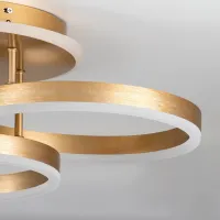 kelvo® VENOM KLV-101-0186 Φωτιστικό Οροφής LED 100W 10000lm 360° AC 220-240V IP20 Ρυθμιζόμενο Λευκό CCT με Χειριστήριο από 2700K έως 6000K Dimmable - Lumileds SMD Chip - Χρυσό Πλατίνα - Μ70 x Π40 x Υ16cm - 3 Χρόνια Εγγύηση