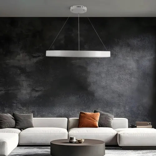 kelvo® VENOM KLV-101-0191 Κρεμαστό Φωτιστικό Οροφής LED 67W 6700lm 120° AC 220-240V IP20 Ρυθμιζόμενο Λευκό CCT με Χειριστήριο από 2700K έως 6000K Dimmable - Lumileds SMD Chip - Λευκό Ματ - Μ80 x Π80 x Υ6.5cm - 3 Χρόνια Εγγύηση