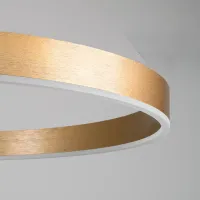 kelvo® VENOM KLV-101-0192 Κρεμαστό Φωτιστικό Οροφής LED 67W 6700lm 120° AC 220-240V IP20 Ρυθμιζόμενο Λευκό CCT με Χειριστήριο από 2700K έως 6000K Dimmable - Lumileds SMD Chip - Χρυσό Πλατίνα - Μ80 x Π80 x Υ6.5cm - 3 Χρόνια Εγγύηση