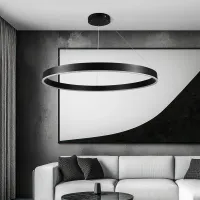 kelvo® VENOM KLV-101-0193 Κρεμαστό Φωτιστικό Οροφής LED 75W 7500lm 120° AC 220-240V IP20 Ρυθμιζόμενο Λευκό CCT με Χειριστήριο από 2700K έως 6000K Dimmable - Lumileds SMD Chip - Μαύρο Ματ - Μ100 x Π100 x Υ6.5cm - 3 Χρόνια Εγγύηση
