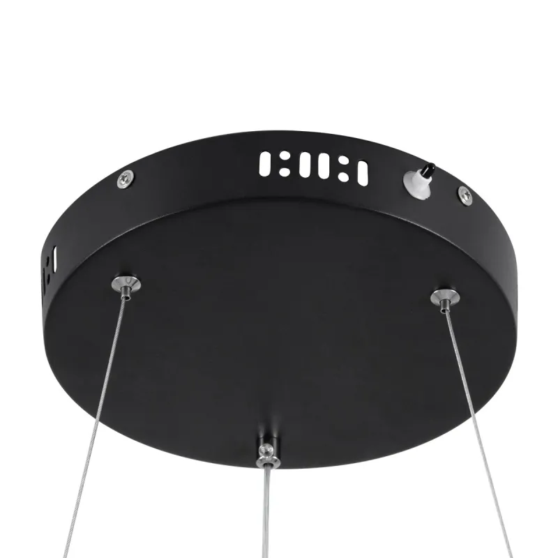 kelvo® VENOM KLV-101-0193 Κρεμαστό Φωτιστικό Οροφής LED 75W 7500lm 120° AC 220-240V IP20 Ρυθμιζόμενο Λευκό CCT με Χειριστήριο από 2700K έως 6000K Dimmable - Lumileds SMD Chip - Μαύρο Ματ - Μ100 x Π100 x Υ6.5cm - 3 Χρόνια Εγγύηση