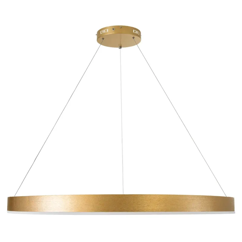 kelvo® VENOM KLV-101-0195 Κρεμαστό Φωτιστικό Οροφής LED 75W 7500lm 120° AC 220-240V IP20 Ρυθμιζόμενο Λευκό CCT με Χειριστήριο από 2700K έως 6000K Dimmable - Lumileds SMD Chip - Χρυσό Πλατίνα - Μ100 x Π100 x Υ6.5cm - 3 Χρόνια Εγγύηση