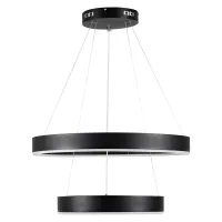 kelvo® VENOM KLV-101-0196 Κρεμαστό Φωτιστικό Οροφής LED 75W 7500lm 120° AC 220-240V IP20 Ρυθμιζόμενο Λευκό CCT με Χειριστήριο από 2700K έως 6000K Dimmable - Lumileds SMD Chip - Μαύρο Ματ - Μ60 x Π60 x Υ40cm - 3 Χρόνια Εγγύηση