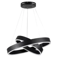 kelvo® VENOM KLV-101-0196 Κρεμαστό Φωτιστικό Οροφής LED 75W 7500lm 120° AC 220-240V IP20 Ρυθμιζόμενο Λευκό CCT με Χειριστήριο από 2700K έως 6000K Dimmable - Lumileds SMD Chip - Μαύρο Ματ - Μ60 x Π60 x Υ40cm - 3 Χρόνια Εγγύηση