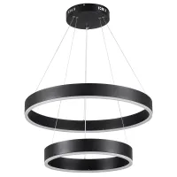 kelvo® VENOM KLV-101-0196-V2 Κρεμαστό Φωτιστικό Οροφής LED 75W 7500lm 120° AC 220-240V IP20 Ρυθμιζόμενο Λευκό CCT με Χειριστήριο από 2700K έως 6000K Dimmable - Lumileds SMD Chip - Μαύρο Ματ - Μ60 x Π60 x Υ40cm - 3 Χρόνια Εγγύηση