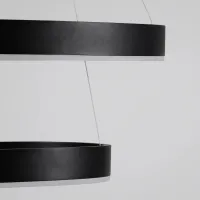 kelvo® VENOM KLV-101-0196-V2 Κρεμαστό Φωτιστικό Οροφής LED 75W 7500lm 120° AC 220-240V IP20 Ρυθμιζόμενο Λευκό CCT με Χειριστήριο από 2700K έως 6000K Dimmable - Lumileds SMD Chip - Μαύρο Ματ - Μ60 x Π60 x Υ40cm - 3 Χρόνια Εγγύηση
