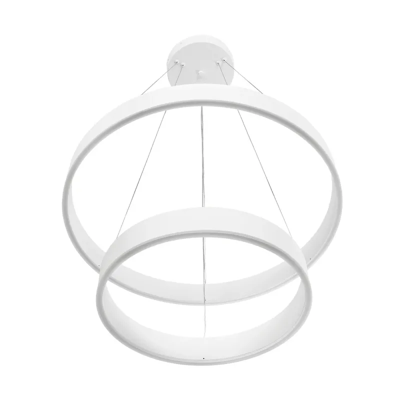 kelvo® VENOM KLV-101-0197 Κρεμαστό Φωτιστικό Οροφής LED 75W 7500lm 120° AC 220-240V IP20 Ρυθμιζόμενο Λευκό CCT με Χειριστήριο από 2700K έως 6000K Dimmable - Lumileds SMD Chip - Λευκό Ματ - Μ60 x Π60 x Υ40cm - 3 Χρόνια Εγγύηση