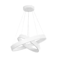 kelvo® VENOM KLV-101-0197 Κρεμαστό Φωτιστικό Οροφής LED 75W 7500lm 120° AC 220-240V IP20 Ρυθμιζόμενο Λευκό CCT με Χειριστήριο από 2700K έως 6000K Dimmable - Lumileds SMD Chip - Λευκό Ματ - Μ60 x Π60 x Υ40cm - 3 Χρόνια Εγγύηση