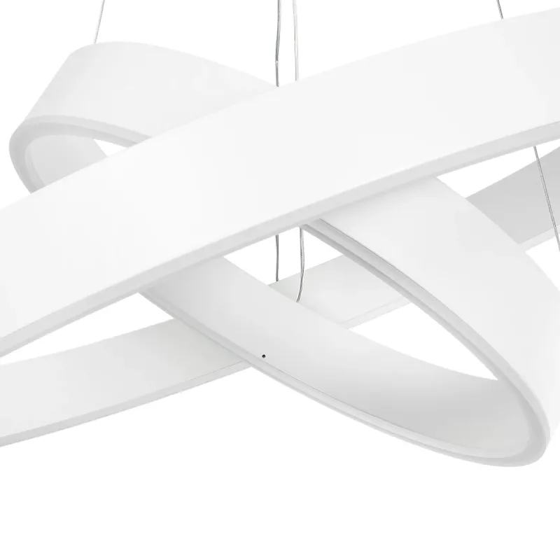 kelvo® VENOM KLV-101-0197 Κρεμαστό Φωτιστικό Οροφής LED 75W 7500lm 120° AC 220-240V IP20 Ρυθμιζόμενο Λευκό CCT με Χειριστήριο από 2700K έως 6000K Dimmable - Lumileds SMD Chip - Λευκό Ματ - Μ60 x Π60 x Υ40cm - 3 Χρόνια Εγγύηση