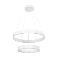 kelvo® VENOM KLV-101-0197-V2 Κρεμαστό Φωτιστικό Οροφής LED 75W 7500lm 120° AC 220-240V IP20 Ρυθμιζόμενο Λευκό CCT με Χειριστήριο από 2700K έως 6000K Dimmable - Lumileds SMD Chip - Λευκό Ματ - Μ60 x Π60 x Υ40cm - 3 Χρόνια Εγγύηση
