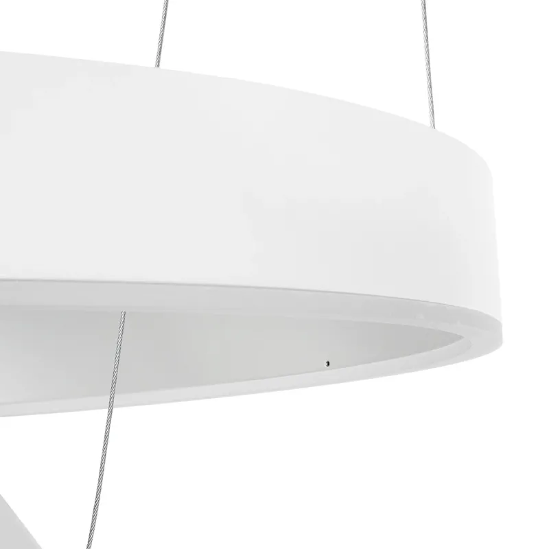 kelvo® VENOM KLV-101-0197-V2 Κρεμαστό Φωτιστικό Οροφής LED 75W 7500lm 120° AC 220-240V IP20 Ρυθμιζόμενο Λευκό CCT με Χειριστήριο από 2700K έως 6000K Dimmable - Lumileds SMD Chip - Λευκό Ματ - Μ60 x Π60 x Υ40cm - 3 Χρόνια Εγγύηση