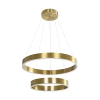 kelvo® VENOM KLV-101-0198 Κρεμαστό Φωτιστικό Οροφής LED 75W 7500lm 120° AC 220-240V IP20 Ρυθμιζόμενο Λευκό CCT με Χειριστήριο από 2700K έως 6000K Dimmable - Lumileds SMD Chip - Χρυσό Πλατίνα - Μ60 x Π60 x Υ40cm - 3 Χρόνια Εγγύηση