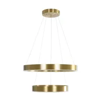 kelvo® VENOM KLV-101-0198-V2 Κρεμαστό Φωτιστικό Οροφής LED 75W 7500lm 120° AC 220-240V IP20 Ρυθμιζόμενο Λευκό CCT με Χειριστήριο από 2700K έως 6000K Dimmable - Lumileds SMD Chip - Χρυσό Πλατίνα - Μ60 x Π60 x Υ40cm - 3 Χρόνια Εγγύηση