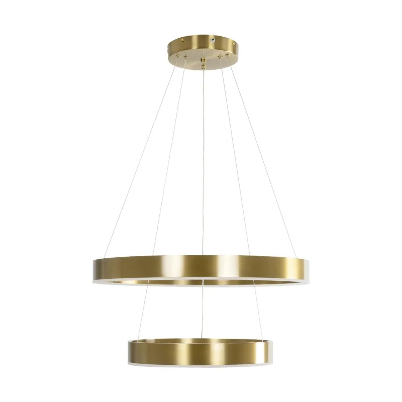 kelvo® VENOM KLV-101-0198-V2 Κρεμαστό Φωτιστικό Οροφής LED 75W 7500lm 120° AC 220-240V IP20 Ρυθμιζόμενο Λευκό CCT με Χειριστήριο από 2700K έως 6000K Dimmable - Lumileds SMD Chip - Χρυσό Πλατίνα - Μ60 x Π60 x Υ40cm - 3 Χρόνια Εγγύηση