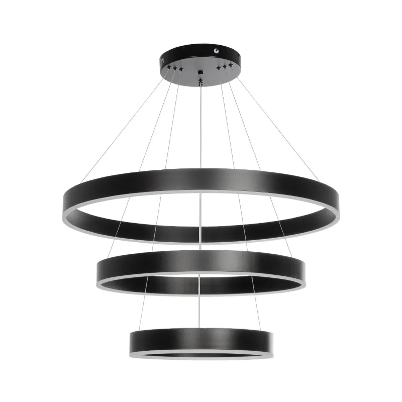 kelvo® VENOM KLV-101-0199 Κρεμαστό Φωτιστικό Οροφής LED 120W 12000lm 120° AC 220-240V IP20 Ρυθμιζόμενο Λευκό CCT με Χειριστήριο από 2700K έως 6000K Dimmable - Lumileds SMD Chip - Μαύρο Ματ - Μ80 x Π80 x Υ80cm - 3 Χρόνια Εγγύηση