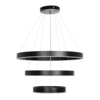 kelvo® VENOM KLV-101-0199 Κρεμαστό Φωτιστικό Οροφής LED 120W 12000lm 120° AC 220-240V IP20 Ρυθμιζόμενο Λευκό CCT με Χειριστήριο από 2700K έως 6000K Dimmable - Lumileds SMD Chip - Μαύρο Ματ - Μ80 x Π80 x Υ80cm - 3 Χρόνια Εγγύηση