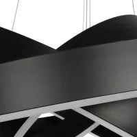 kelvo® VENOM KLV-101-0199 Κρεμαστό Φωτιστικό Οροφής LED 120W 12000lm 120° AC 220-240V IP20 Ρυθμιζόμενο Λευκό CCT με Χειριστήριο από 2700K έως 6000K Dimmable - Lumileds SMD Chip - Μαύρο Ματ - Μ80 x Π80 x Υ80cm - 3 Χρόνια Εγγύηση