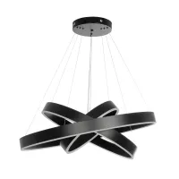 kelvo® VENOM KLV-101-0199-V2 Κρεμαστό Φωτιστικό Οροφής LED 120W 12000lm 120° AC 220-240V IP20 Ρυθμιζόμενο Λευκό CCT με Χειριστήριο από 2700K έως 6000K Dimmable - Lumileds SMD Chip - Μαύρο Ματ - Μ80 x Π80 x Υ80cm - 3 Χρόνια Εγγύηση
