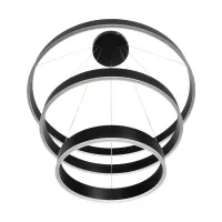 kelvo® VENOM KLV-101-0199-V2 Κρεμαστό Φωτιστικό Οροφής LED 120W 12000lm 120° AC 220-240V IP20 Ρυθμιζόμενο Λευκό CCT με Χειριστήριο από 2700K έως 6000K Dimmable - Lumileds SMD Chip - Μαύρο Ματ - Μ80 x Π80 x Υ80cm - 3 Χρόνια Εγγύηση