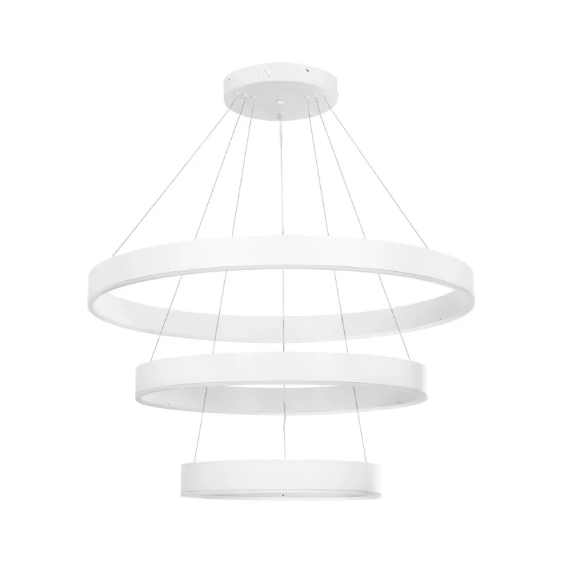 kelvo® VENOM KLV-101-0200 Κρεμαστό Φωτιστικό Οροφής LED 120W 12000lm 120° AC 220-240V IP20 Ρυθμιζόμενο Λευκό CCT με Χειριστήριο από 2700K έως 6000K Dimmable - Lumileds SMD Chip - Λευκό Ματ - Μ80 x Π80 x Υ80cm - 3 Χρόνια Εγγύηση