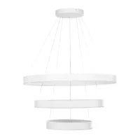 kelvo® VENOM KLV-101-0200 Κρεμαστό Φωτιστικό Οροφής LED 120W 12000lm 120° AC 220-240V IP20 Ρυθμιζόμενο Λευκό CCT με Χειριστήριο από 2700K έως 6000K Dimmable - Lumileds SMD Chip - Λευκό Ματ - Μ80 x Π80 x Υ80cm - 3 Χρόνια Εγγύηση