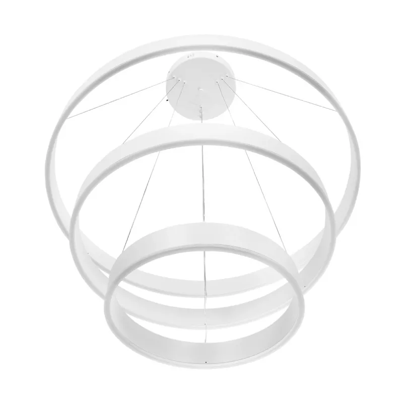 kelvo® VENOM KLV-101-0200 Κρεμαστό Φωτιστικό Οροφής LED 120W 12000lm 120° AC 220-240V IP20 Ρυθμιζόμενο Λευκό CCT με Χειριστήριο από 2700K έως 6000K Dimmable - Lumileds SMD Chip - Λευκό Ματ - Μ80 x Π80 x Υ80cm - 3 Χρόνια Εγγύηση
