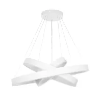 kelvo® VENOM KLV-101-0200 Κρεμαστό Φωτιστικό Οροφής LED 120W 12000lm 120° AC 220-240V IP20 Ρυθμιζόμενο Λευκό CCT με Χειριστήριο από 2700K έως 6000K Dimmable - Lumileds SMD Chip - Λευκό Ματ - Μ80 x Π80 x Υ80cm - 3 Χρόνια Εγγύηση