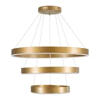 kelvo® VENOM KLV-101-0201-V2 Κρεμαστό Φωτιστικό Οροφής LED 120W 12000lm 120° AC 220-240V IP20 Ρυθμιζόμενο Λευκό CCT με Χειριστήριο από 2700K έως 6000K Dimmable - Lumileds SMD Chip - Χρυσό Πλατίνα - Μ80 x Π80 x Υ80cm - 3 Χρόνια Εγγύηση