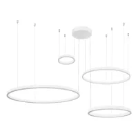 kelvo® VENOM KLV-101-0203 Κρεμαστό Φωτιστικό Οροφής LED 150W 15000lm 120° AC 220-240V IP20 Ρυθμιζόμενο Λευκό CCT με Χειριστήριο από 2700K έως 6000K Dimmable - Lumileds SMD Chip - Λευκό Ματ - Μ150 x Π90 x Υ60cm - 3 Χρόνια Εγγύηση