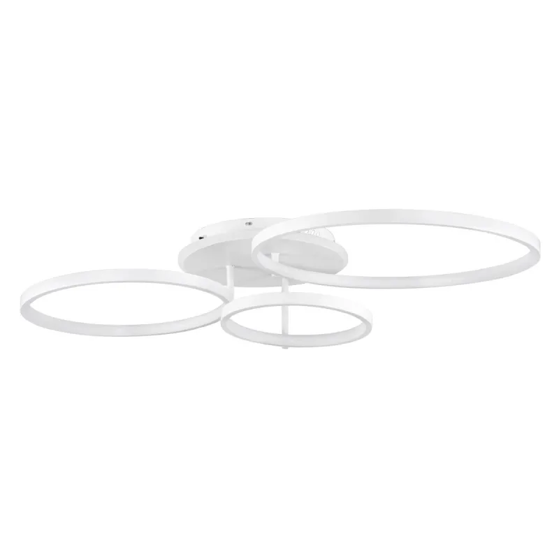 kelvo® NEMESIS KLV-101-0206 Φωτιστικό Οροφής LED 98W 9800lm 360° AC 220-240V IP20 Ρυθμιζόμενο Λευκό CCT με Χειριστήριο από 2700K έως 6000K Dimmable - Lumileds SMD Chip - Λευκό Ματ - Μ89 x Π60 x Υ19cm - 3 Χρόνια Εγγύηση