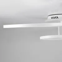 kelvo® NEMESIS KLV-101-0206 Φωτιστικό Οροφής LED 98W 9800lm 360° AC 220-240V IP20 Ρυθμιζόμενο Λευκό CCT με Χειριστήριο από 2700K έως 6000K Dimmable - Lumileds SMD Chip - Λευκό Ματ - Μ89 x Π60 x Υ19cm - 3 Χρόνια Εγγύηση