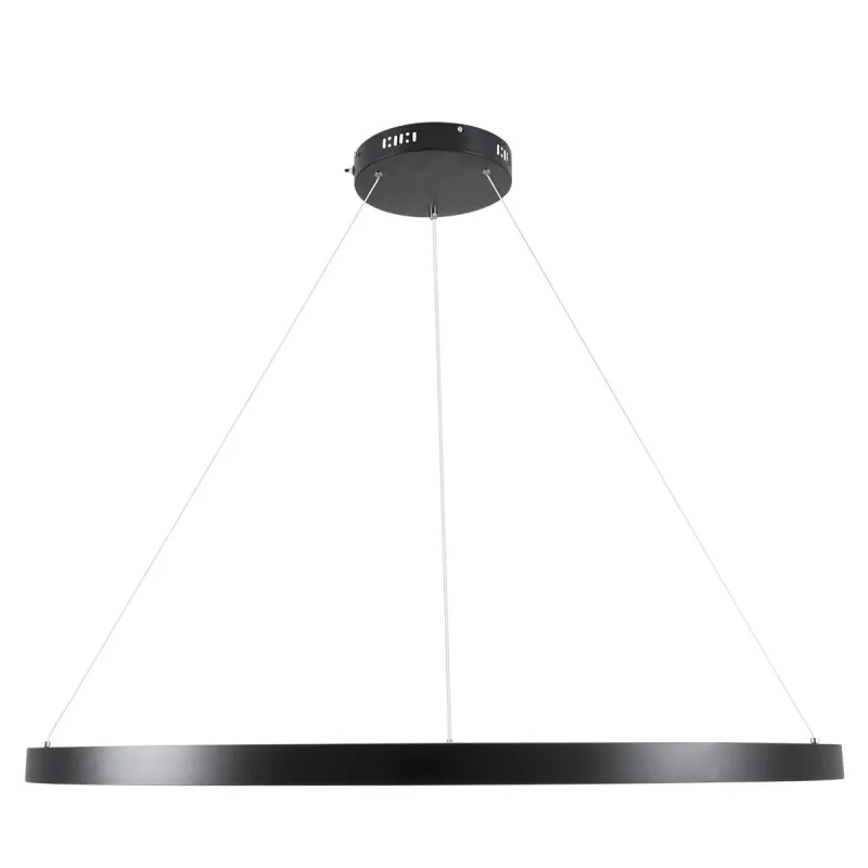 kelvo® NEMESIS KLV-101-0214 Κρεμαστό Φωτιστικό Οροφής LED 75W 7500lm 180° AC 220-240V IP20 Ρυθμιζόμενο Λευκό CCT με Χειριστήριο από 2700K έως 6000K Dimmable - Lumileds SMD Chip - Μαύρο Ματ - Μ100 x Π100 x Υ4cm - 3 Χρόνια Εγγύηση