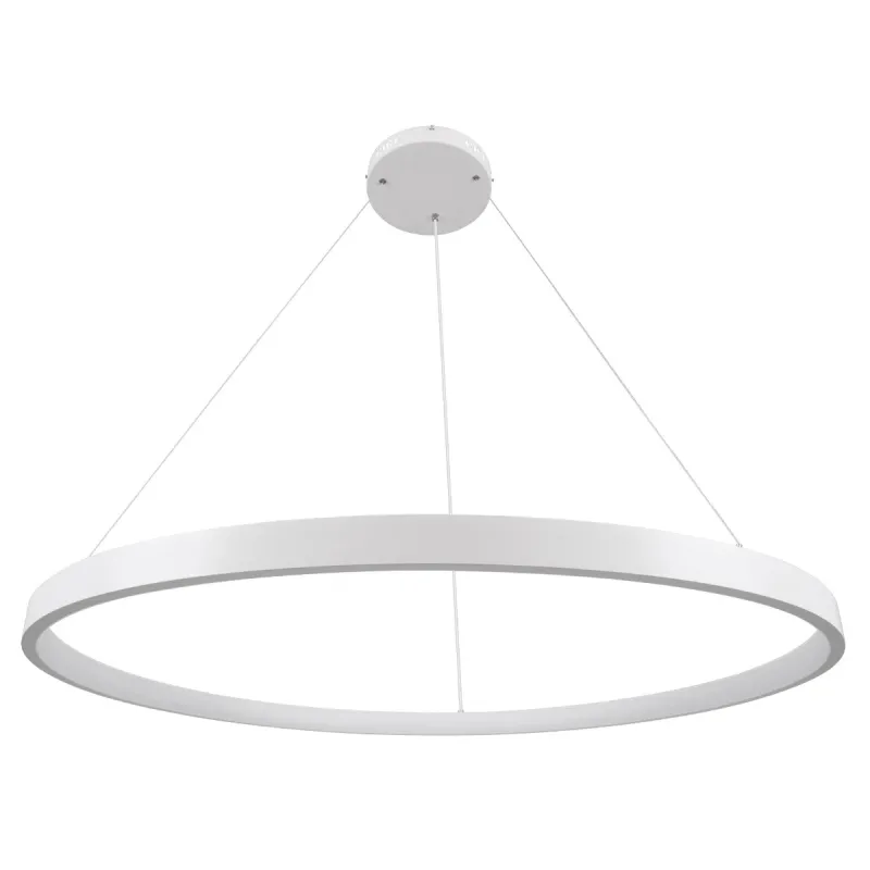 kelvo® NEMESIS KLV-101-0215 Κρεμαστό Φωτιστικό Οροφής LED 75W 7500lm 180° AC 220-240V IP20 Ρυθμιζόμενο Λευκό CCT με Χειριστήριο από 2700K έως 6000K Dimmable - Lumileds SMD Chip - Λευκό Ματ - Μ100 x Π100 x Υ4cm - 3 Χρόνια Εγγύηση