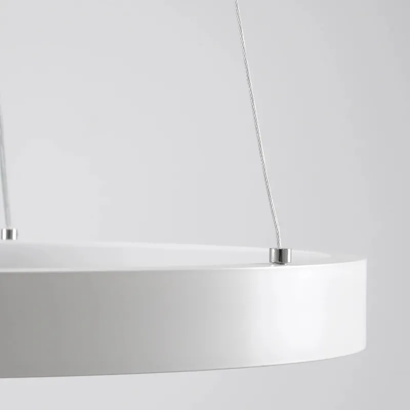 kelvo® NEMESIS KLV-101-0215 Κρεμαστό Φωτιστικό Οροφής LED 75W 7500lm 180° AC 220-240V IP20 Ρυθμιζόμενο Λευκό CCT με Χειριστήριο από 2700K έως 6000K Dimmable - Lumileds SMD Chip - Λευκό Ματ - Μ100 x Π100 x Υ4cm - 3 Χρόνια Εγγύηση