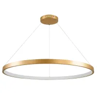 kelvo® NEMESIS KLV-101-0216 Κρεμαστό Φωτιστικό Οροφής LED 75W 7500lm 180° AC 220-240V IP20 Ρυθμιζόμενο Λευκό CCT με Χειριστήριο από 2700K έως 6000K Dimmable - Lumileds SMD Chip - Χρυσό Πλατίνα - Μ100 x Π100 x Υ4cm - 3 Χρόνια Εγγύηση