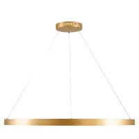 kelvo® NEMESIS KLV-101-0216 Κρεμαστό Φωτιστικό Οροφής LED 75W 7500lm 180° AC 220-240V IP20 Ρυθμιζόμενο Λευκό CCT με Χειριστήριο από 2700K έως 6000K Dimmable - Lumileds SMD Chip - Χρυσό Πλατίνα - Μ100 x Π100 x Υ4cm - 3 Χρόνια Εγγύηση