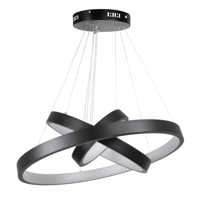 kelvo® NEMESIS KLV-101-0217-V2 Κρεμαστό Φωτιστικό Οροφής LED 100W 10000lm 180° AC 220-240V IP20 Ρυθμιζόμενο Λευκό CCT με Χειριστήριο από 2700K έως 6000K Dimmable - Lumileds SMD Chip - Μαύρο Ματ - Μ60 x Π60 x Υ60cm - 3 Χρόνια Εγγύηση