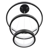 kelvo® NEMESIS KLV-101-0217-V2 Κρεμαστό Φωτιστικό Οροφής LED 100W 10000lm 180° AC 220-240V IP20 Ρυθμιζόμενο Λευκό CCT με Χειριστήριο από 2700K έως 6000K Dimmable - Lumileds SMD Chip - Μαύρο Ματ - Μ60 x Π60 x Υ60cm - 3 Χρόνια Εγγύηση