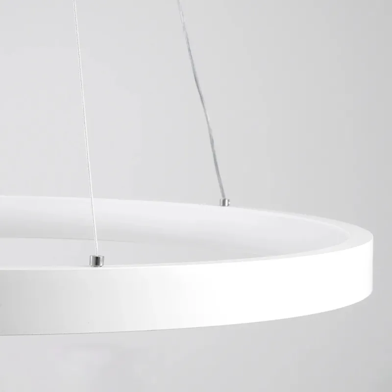 kelvo® NEMESIS KLV-101-0218 Κρεμαστό Φωτιστικό Οροφής LED 100W 10000lm 180° AC 220-240V IP20 Ρυθμιζόμενο Λευκό CCT με Χειριστήριο από 2700K έως 6000K Dimmable - Lumileds SMD Chip - Λευκό Ματ - Μ60 x Π60 x Υ60cm - 3 Χρόνια Εγγύηση