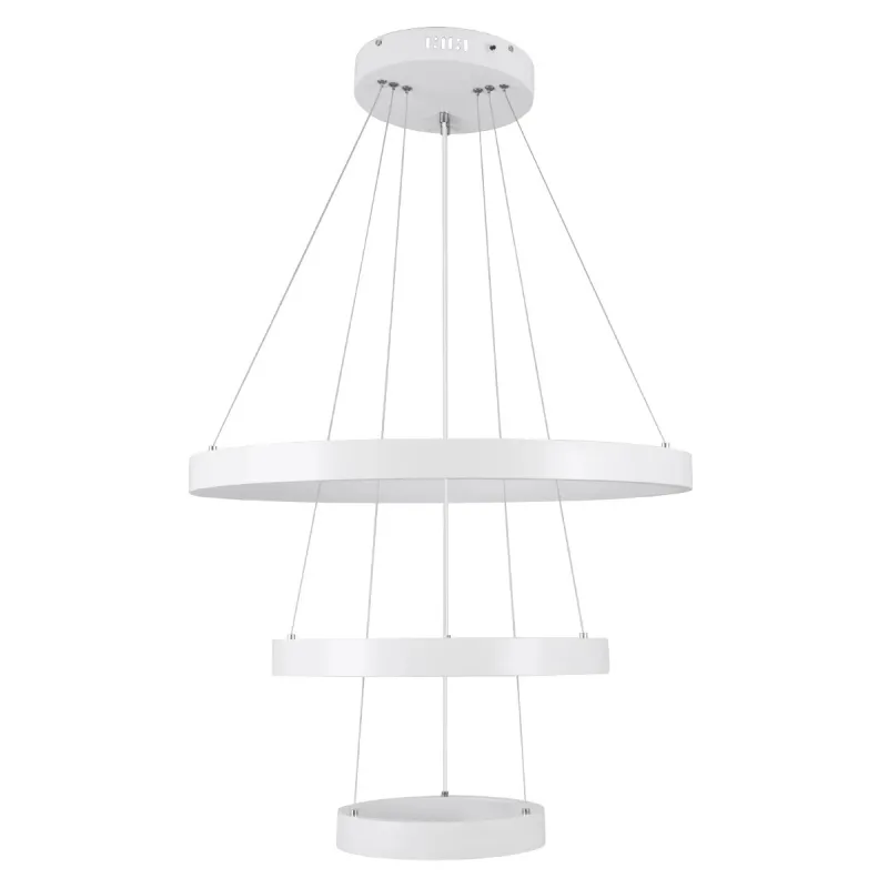 kelvo® NEMESIS KLV-101-0218-V2 Κρεμαστό Φωτιστικό Οροφής LED 100W 10000lm 180° AC 220-240V IP20 Ρυθμιζόμενο Λευκό CCT με Χειριστήριο από 2700K έως 6000K Dimmable - Lumileds SMD Chip - Λευκό Ματ - Μ60 x Π60 x Υ60cm - 3 Χρόνια Εγγύηση