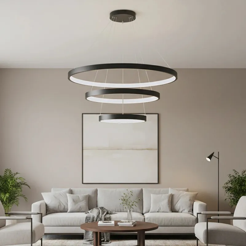 kelvo® NEMESIS KLV-101-0220 Κρεμαστό Φωτιστικό Οροφής LED 120W 12000lm 180° AC 220-240V IP20 Ρυθμιζόμενο Λευκό CCT με Χειριστήριο από 2700K έως 6000K Dimmable - Lumileds SMD Chip - Μαύρο Ματ - Μ80 x Π80 x Υ80cm - 3 Χρόνια Εγγύηση