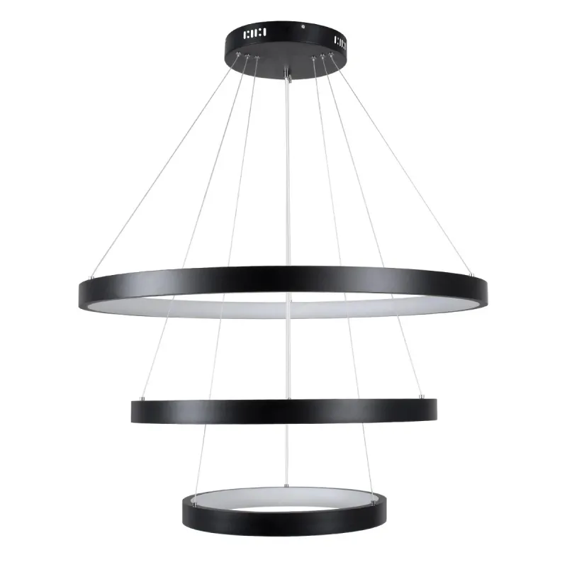 kelvo® NEMESIS KLV-101-0220 Κρεμαστό Φωτιστικό Οροφής LED 120W 12000lm 180° AC 220-240V IP20 Ρυθμιζόμενο Λευκό CCT με Χειριστήριο από 2700K έως 6000K Dimmable - Lumileds SMD Chip - Μαύρο Ματ - Μ80 x Π80 x Υ80cm - 3 Χρόνια Εγγύηση