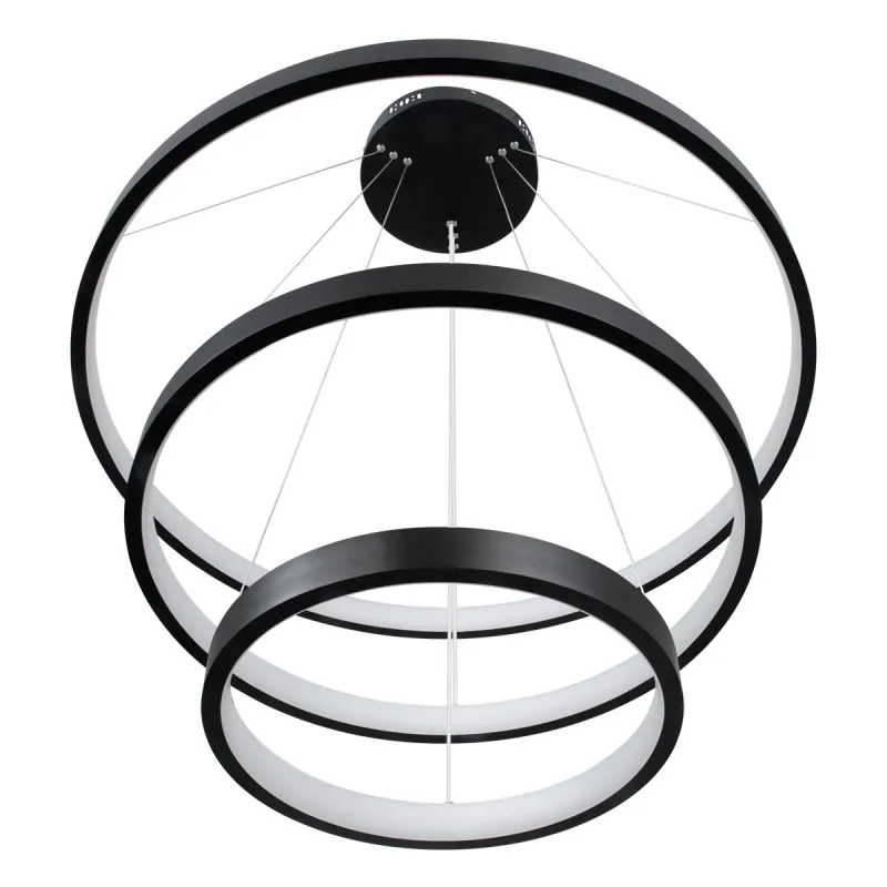 kelvo® NEMESIS KLV-101-0220 Κρεμαστό Φωτιστικό Οροφής LED 120W 12000lm 180° AC 220-240V IP20 Ρυθμιζόμενο Λευκό CCT με Χειριστήριο από 2700K έως 6000K Dimmable - Lumileds SMD Chip - Μαύρο Ματ - Μ80 x Π80 x Υ80cm - 3 Χρόνια Εγγύηση