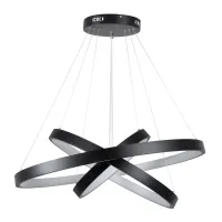kelvo® NEMESIS KLV-101-0220 Κρεμαστό Φωτιστικό Οροφής LED 120W 12000lm 180° AC 220-240V IP20 Ρυθμιζόμενο Λευκό CCT με Χειριστήριο από 2700K έως 6000K Dimmable - Lumileds SMD Chip - Μαύρο Ματ - Μ80 x Π80 x Υ80cm - 3 Χρόνια Εγγύηση