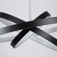 kelvo® NEMESIS KLV-101-0220 Κρεμαστό Φωτιστικό Οροφής LED 120W 12000lm 180° AC 220-240V IP20 Ρυθμιζόμενο Λευκό CCT με Χειριστήριο από 2700K έως 6000K Dimmable - Lumileds SMD Chip - Μαύρο Ματ - Μ80 x Π80 x Υ80cm - 3 Χρόνια Εγγύηση