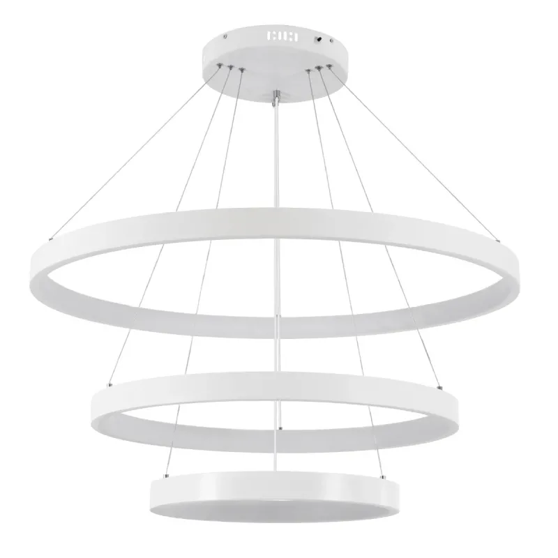 kelvo® NEMESIS KLV-101-0221 Κρεμαστό Φωτιστικό Οροφής LED 120W 12000lm 180° AC 220-240V IP20 Ρυθμιζόμενο Λευκό CCT με Χειριστήριο από 2700K έως 6000K Dimmable - Lumileds SMD Chip - Λευκό Ματ - Μ80 x Π80 x Υ80cm - 3 Χρόνια Εγγύηση