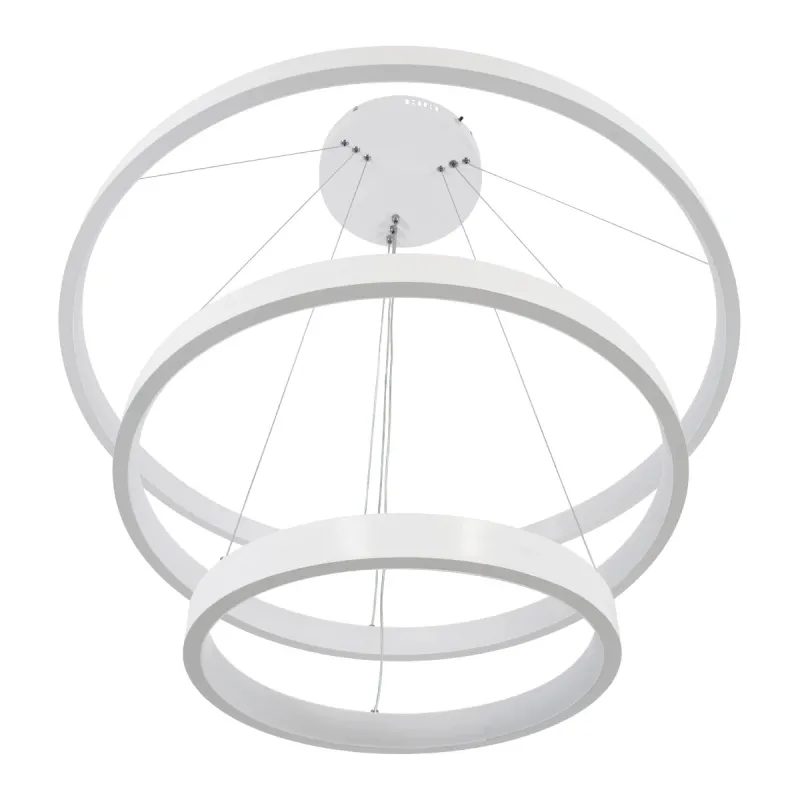 kelvo® NEMESIS KLV-101-0221-V2 Κρεμαστό Φωτιστικό Οροφής LED 120W 12000lm 180° AC 220-240V IP20 Ρυθμιζόμενο Λευκό CCT με Χειριστήριο από 2700K έως 6000K Dimmable - Lumileds SMD Chip - Λευκό Ματ - Μ80 x Π80 x Υ80cm - 3 Χρόνια Εγγύηση
